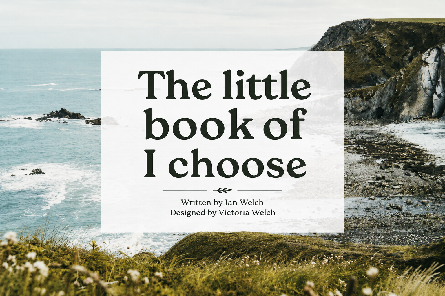 The Little Book of I Choose cover set against the Cornish coast